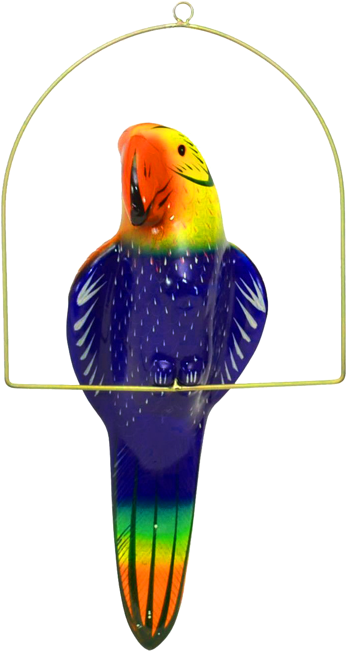 Colorful Budgie Glass Artwork PNG