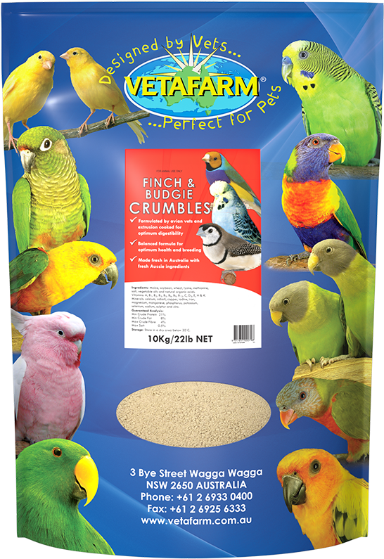 Colorful Budgies Vetafarm Bird Food Packaging PNG