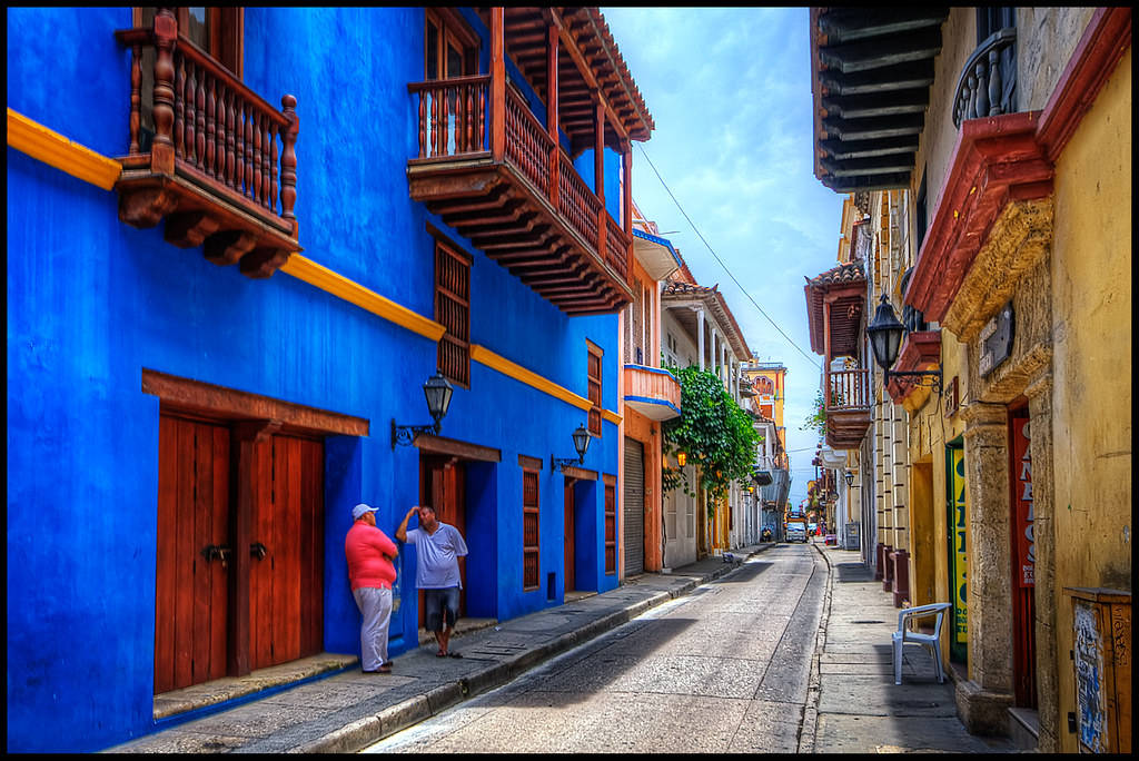 Colorful Buildings In Cartagena Colombia Wallpaper