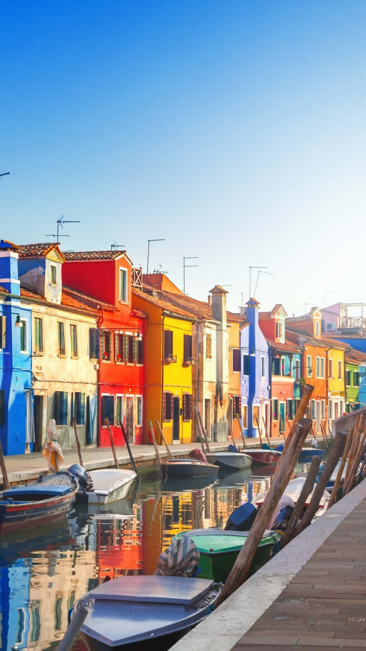Colorful_ Burano_ Canal_ Venice_ Italy Wallpaper