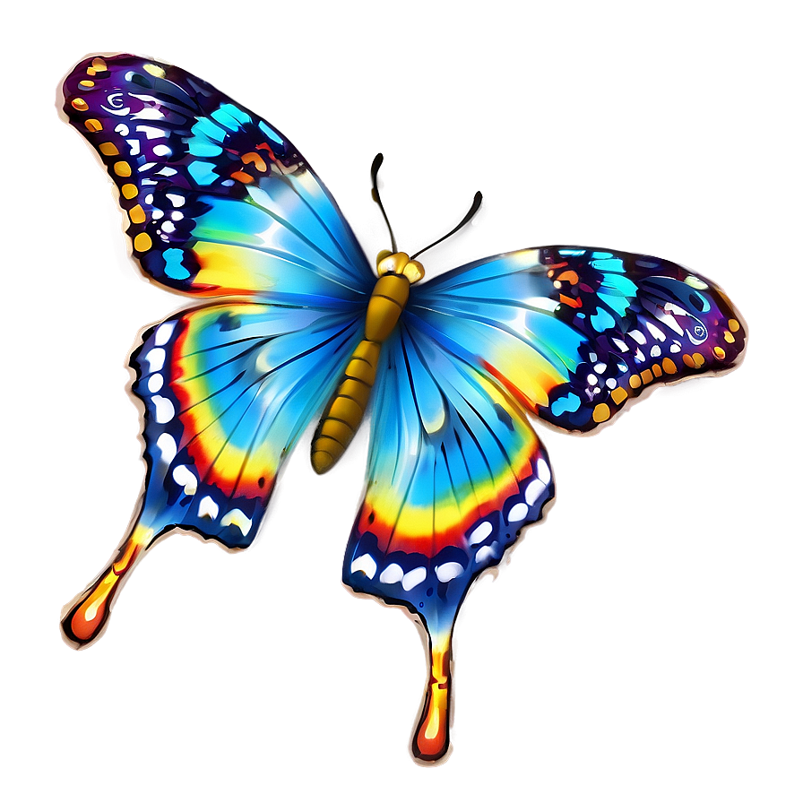 Download Colorful Butterflies Png Cbl | Wallpapers.com