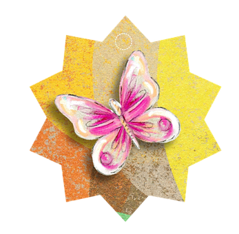 Colorful Butterfly Artwork PNG