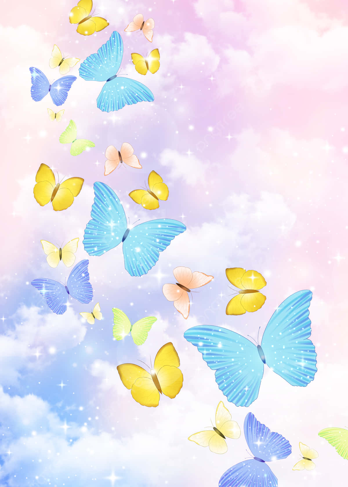 a colorful butterfly flying in the sky