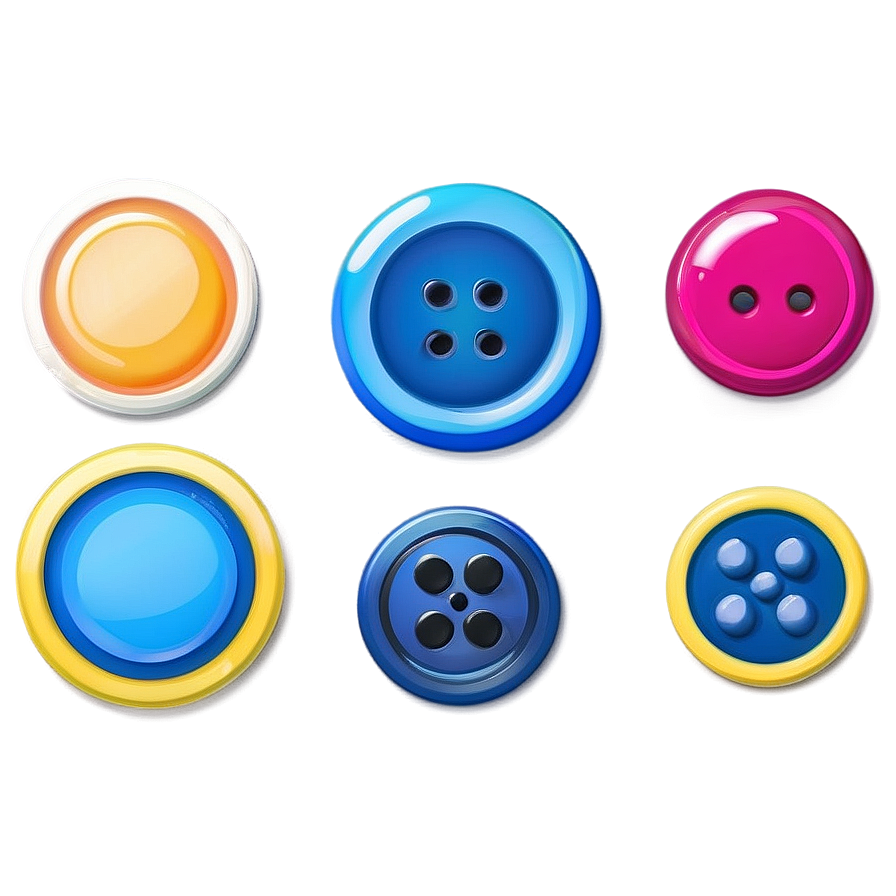 Colorful Button Collection Png 06262024 PNG