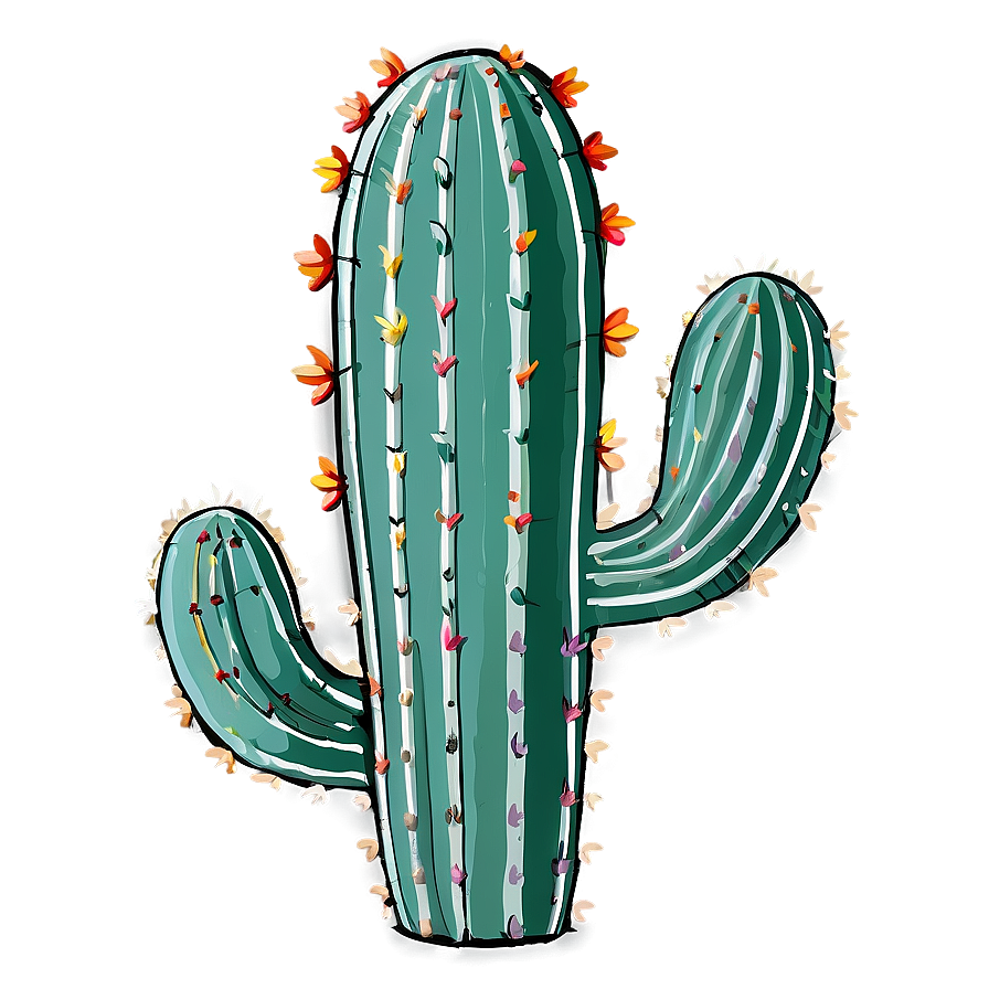 Colorful Cactus Png Chi PNG