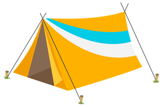 Colorful Camping Tent Illustration PNG