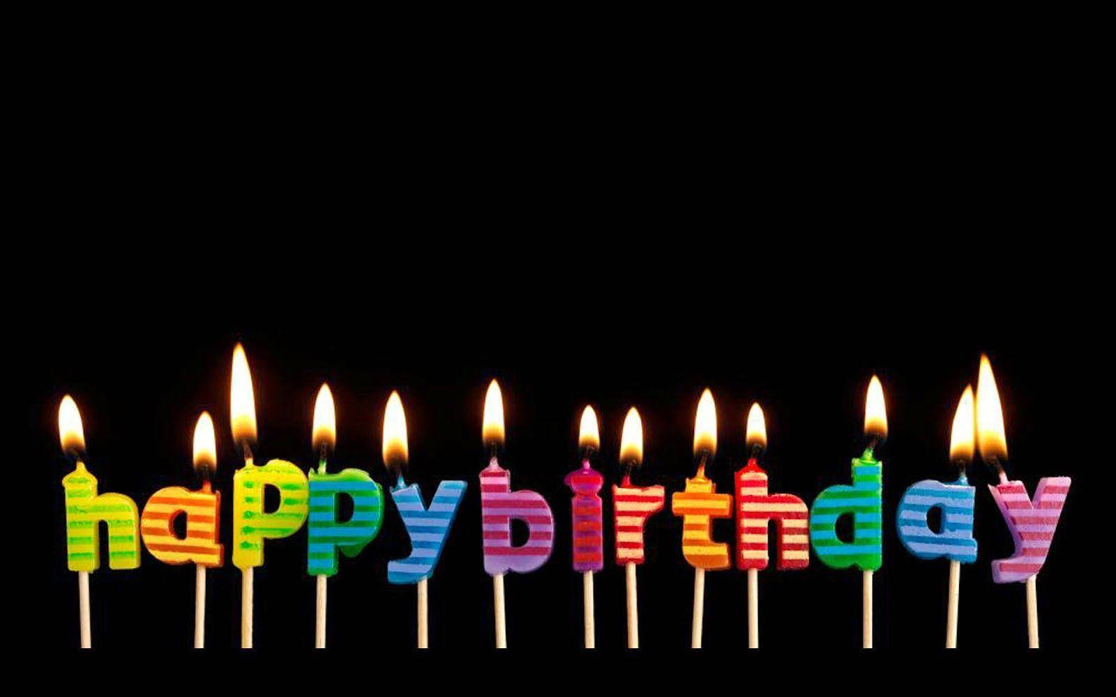 Colorful Candles Happy Birthday Background Wallpaper