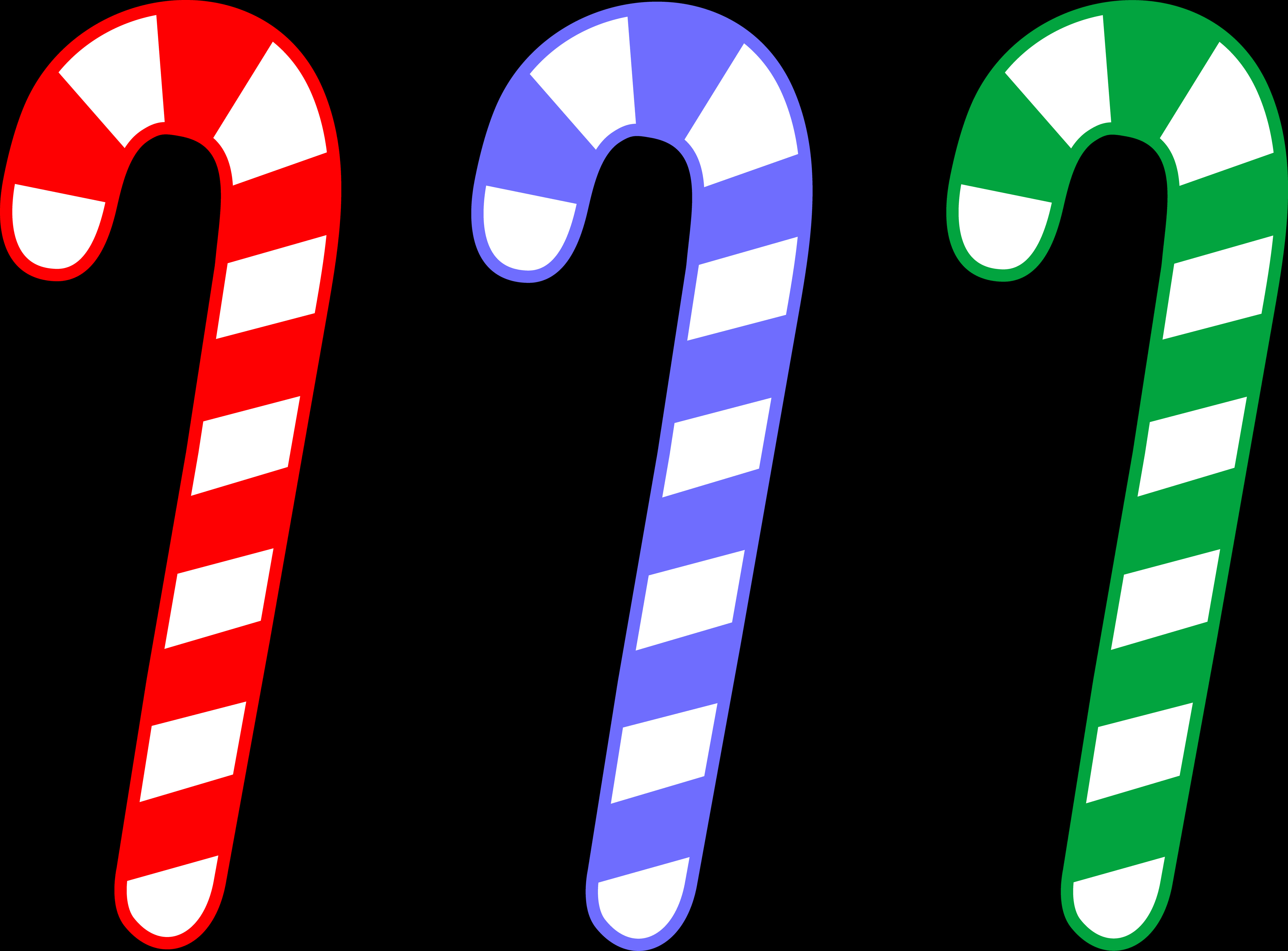 Colorful Candy Canes Vector Illustration PNG