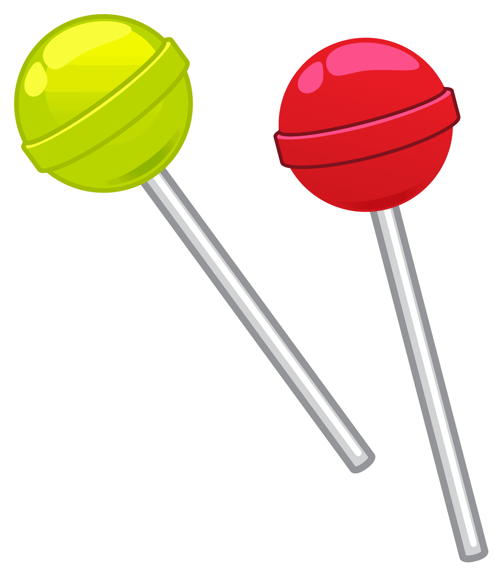 Colorful Candy Lollipops Illustration PNG