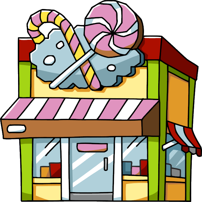 Colorful Candy Shop Illustration PNG