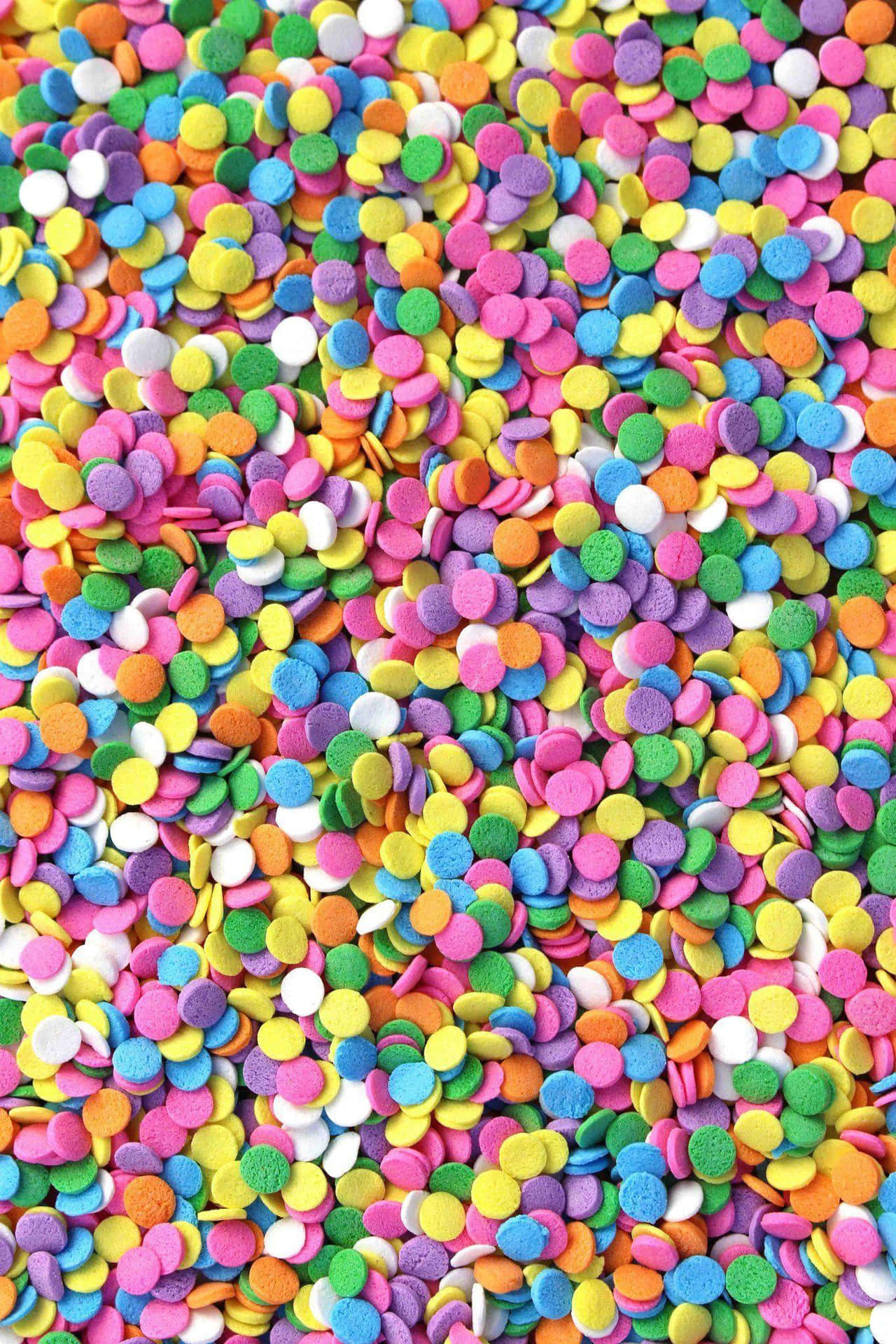 Colorful Candy Sprinkles Texture Wallpaper