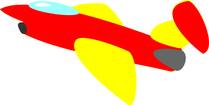 Colorful Cartoon Airplane PNG