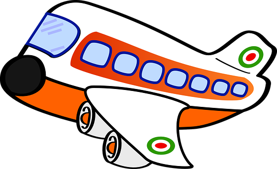 Colorful Cartoon Airplane PNG