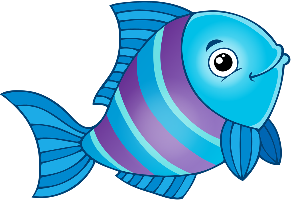 Colorful Cartoon Betta Fish PNG