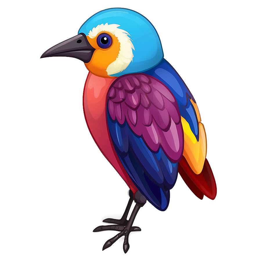 Colorful Cartoon Bird Png Hgw PNG