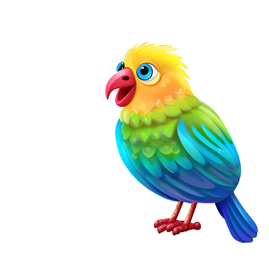 Colorful Cartoon Bird Png Vmc91 PNG