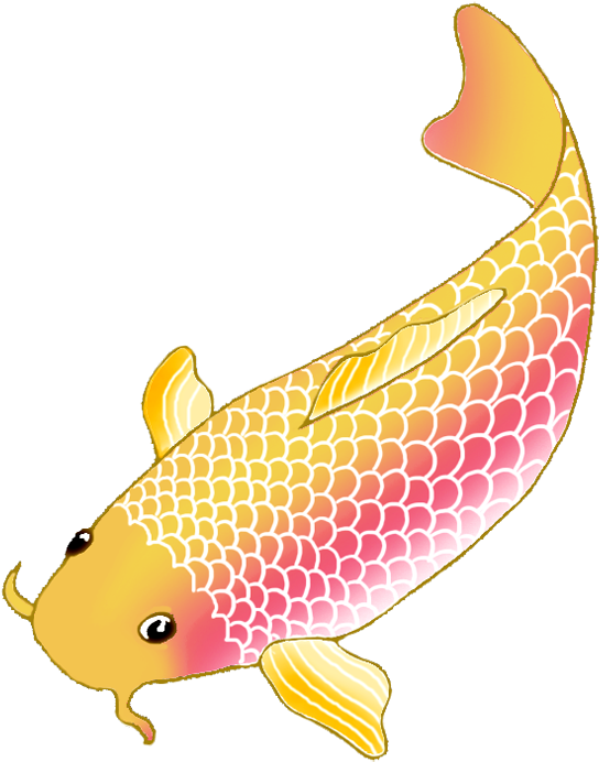 Colorful Cartoon Carp Illustration PNG