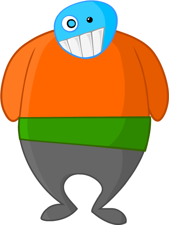 Colorful Cartoon Character Smiling PNG