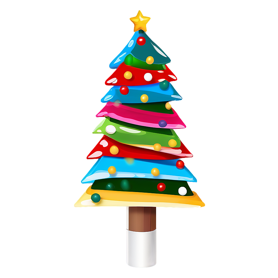 Colorful Cartoon Christmas Tree Png 27 PNG