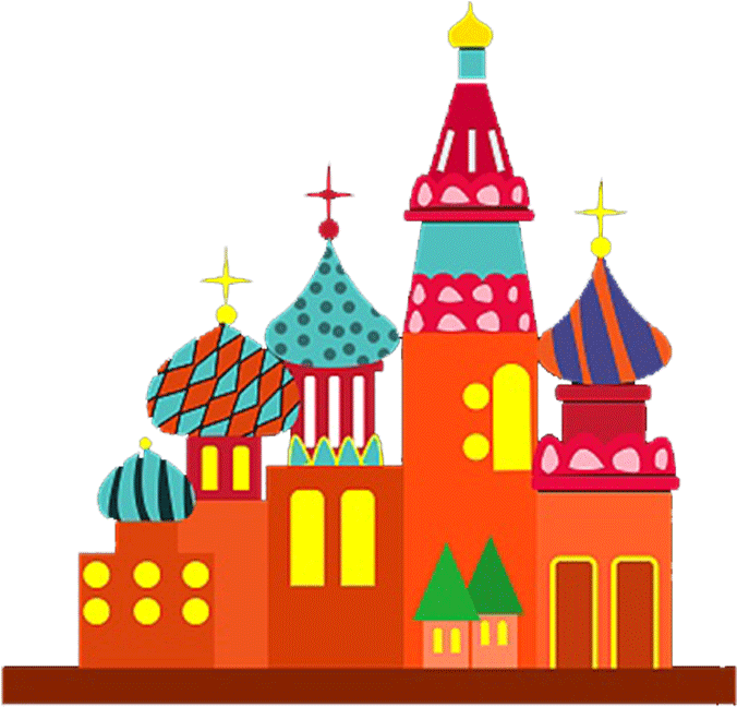 Colorful Cartoon Church Clipart PNG