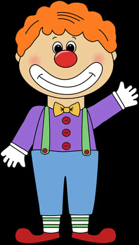 Colorful Cartoon Clown Illustration PNG