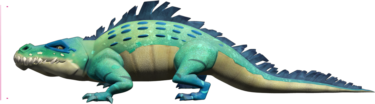 Colorful Cartoon Crocodile PNG