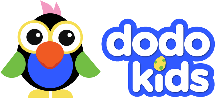 Colorful Cartoon Dodo Kids Logo PNG