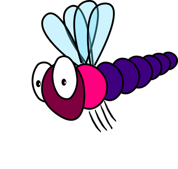 Colorful Cartoon Dragonfly PNG