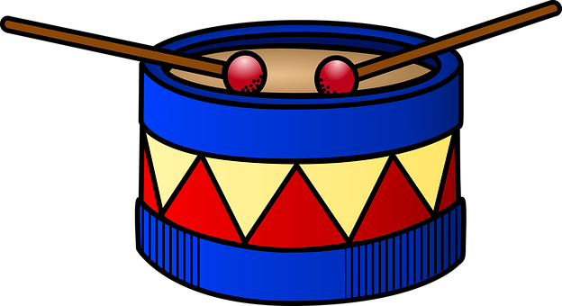 Ilustrasi Drum Kartun BerwarnaIlustrasi Drum Kartun Berwarna  