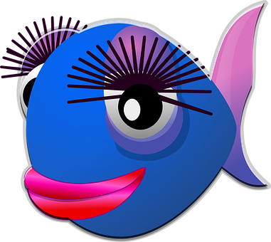 Colorful Cartoon Fish Graphic PNG