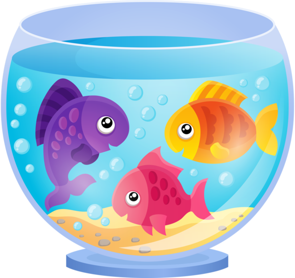 Colorful Cartoon Fishin Aquarium PNG