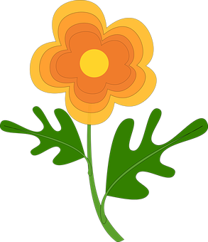 Colorful Cartoon Flower PNG