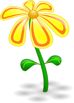 Colorful Cartoon Flower PNG