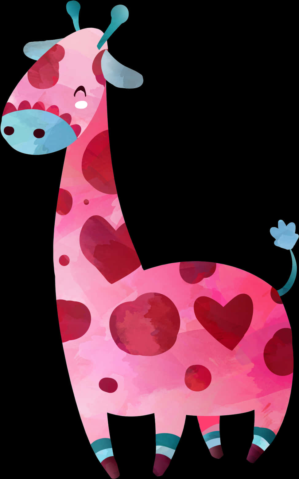 Download Colorful Cartoon Giraffe | Wallpapers.com