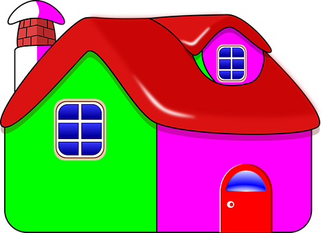 Colorful Cartoon House PNG