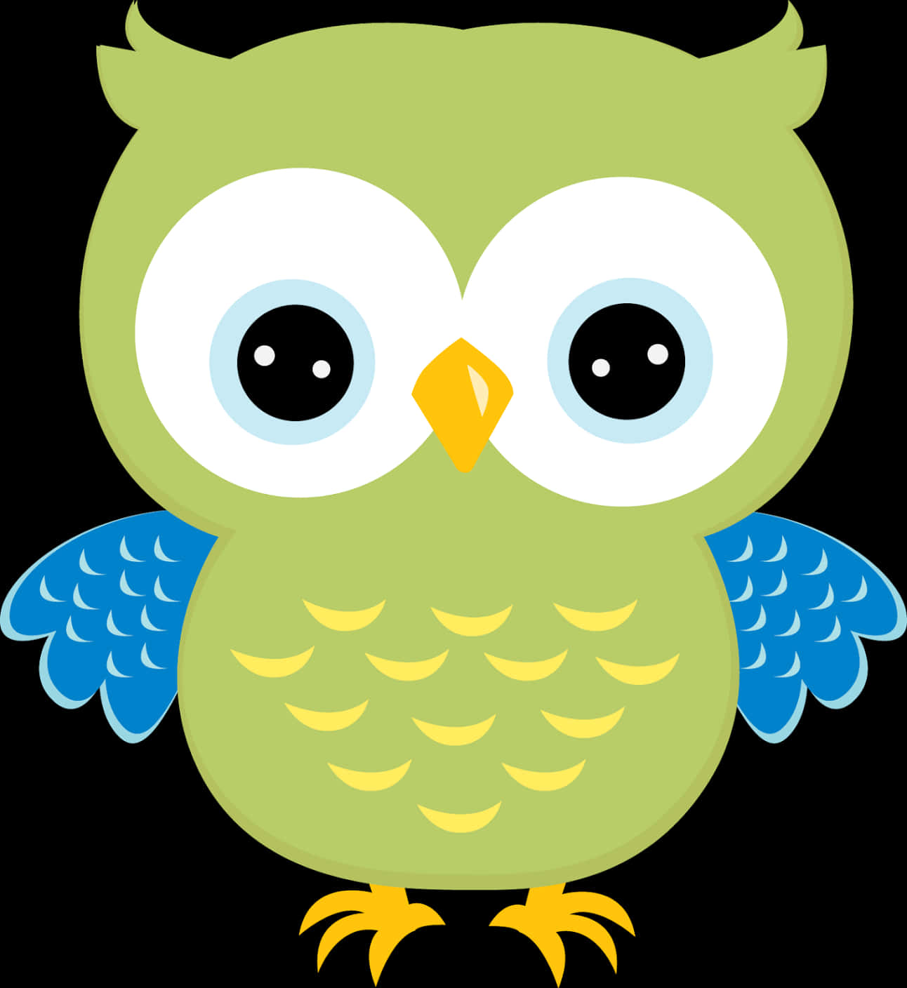 Colorful Cartoon Owl Illustration PNG