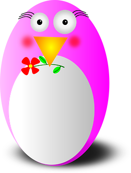 Colorful Cartoon Penguin PNG