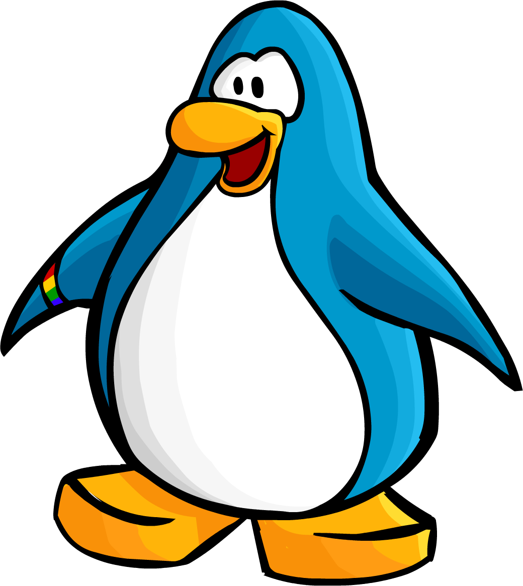 Colorful Cartoon Penguin PNG