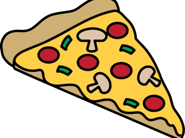 Colorful Cartoon Pizza Slice PNG