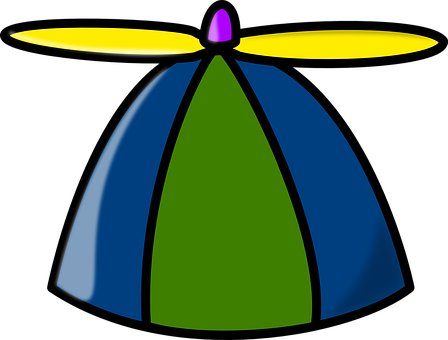 Colorful Cartoon Propeller Cap PNG