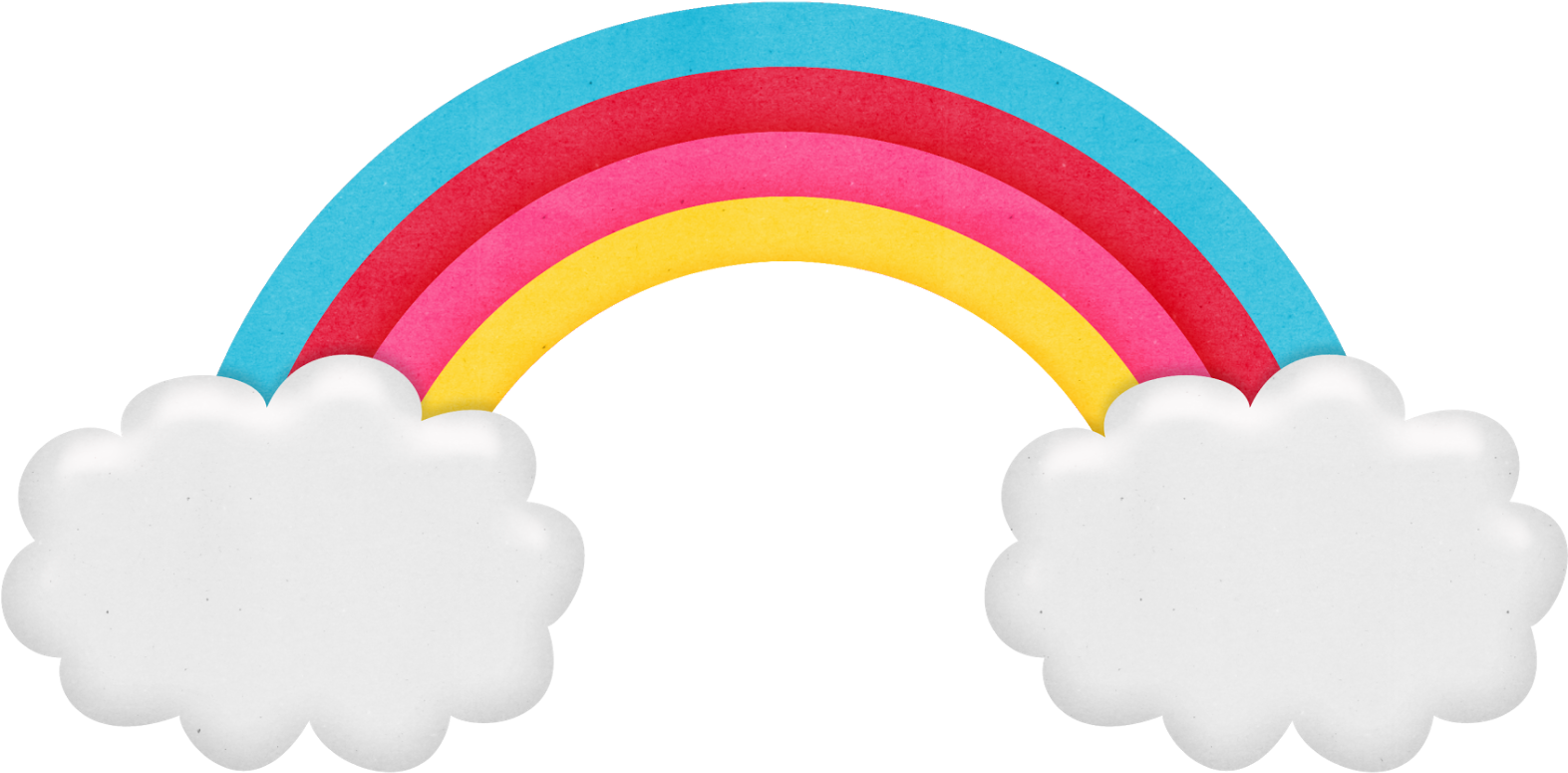 Colorful Cartoon Rainbow Clouds PNG