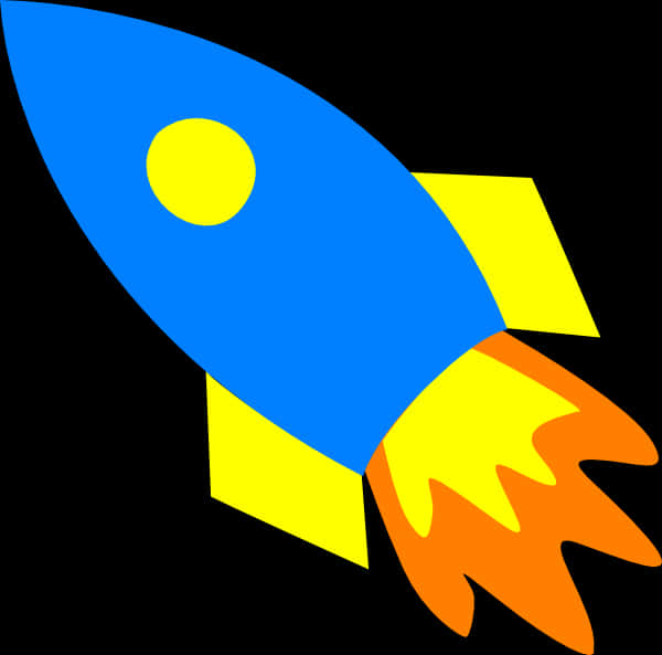 Colorful Cartoon Rocket Clipart PNG