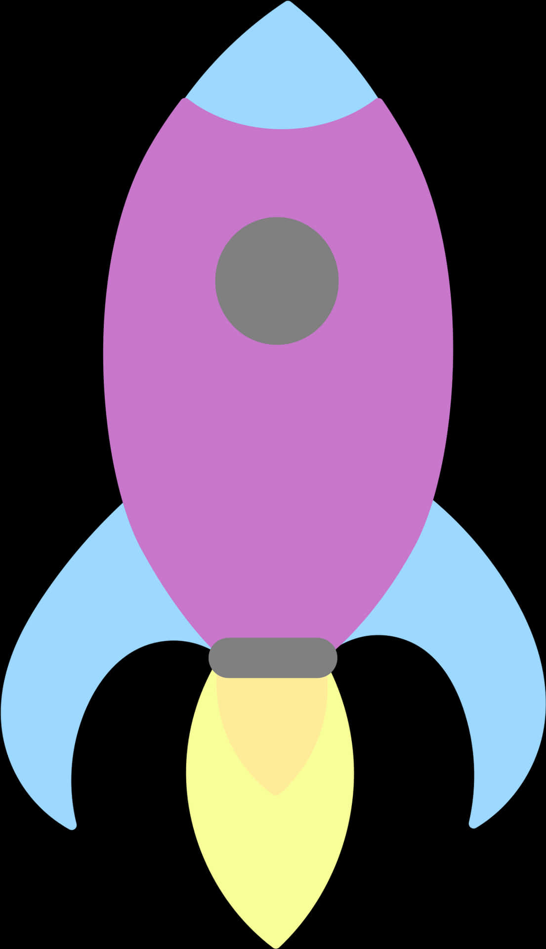 Colorful Cartoon Rocket Vector PNG