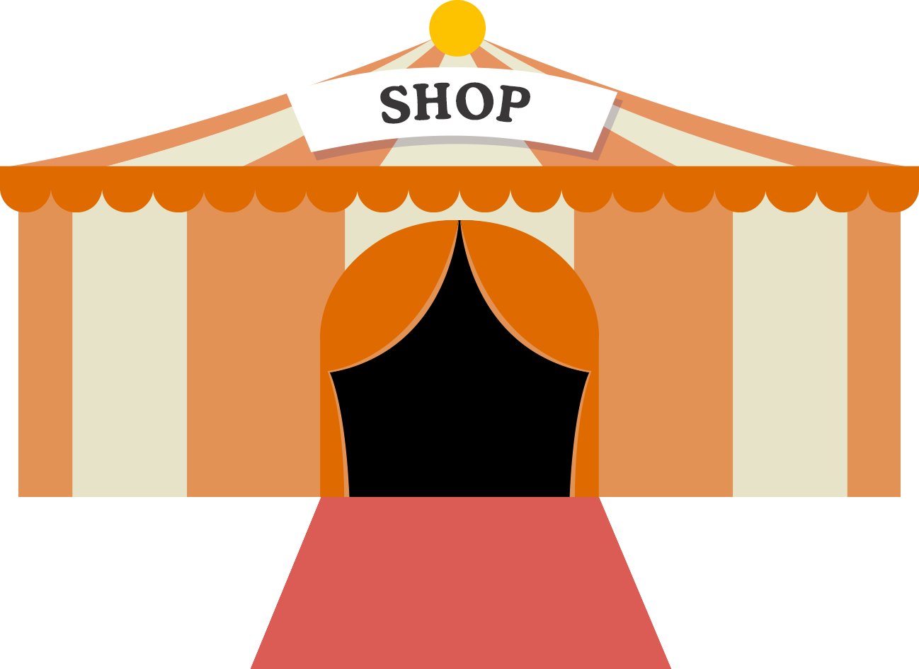 Colorful Cartoon Shopfront PNG