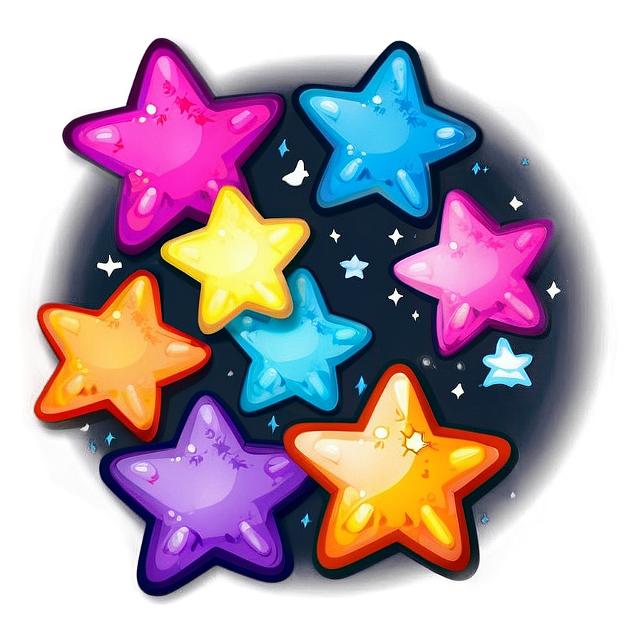 Colorful Cartoon Star Png Eon PNG