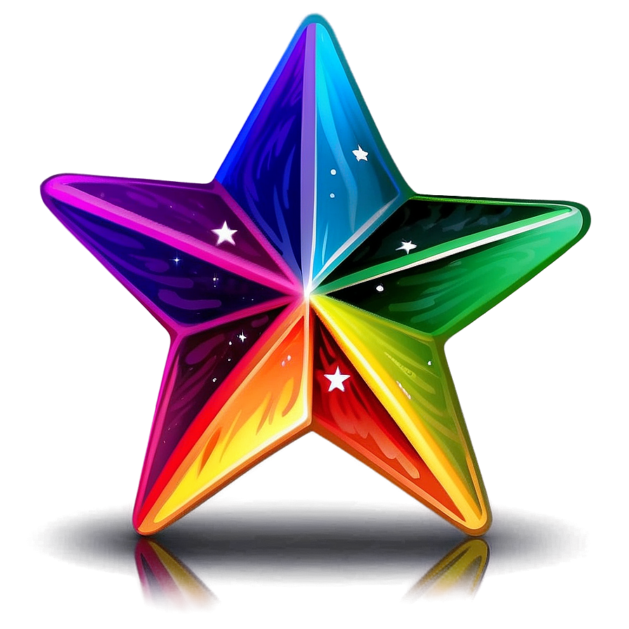 Colorful Cartoon Star Png Ruh PNG