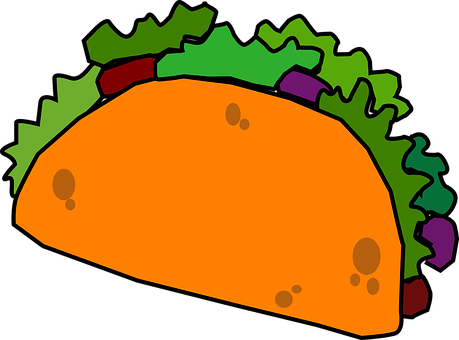 Colorful Cartoon Taco PNG
