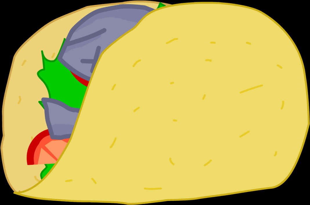 Colorful Cartoon Taco PNG