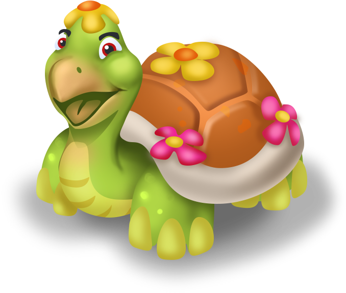 Colorful Cartoon Tortoise PNG