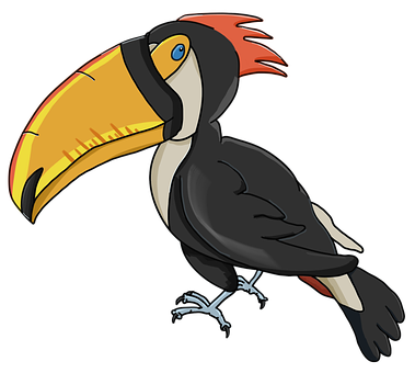 Colorful Cartoon Toucan PNG